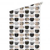 Patroonbehang Fredrikson Koffiekopjes - Black & Gold 