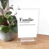 Tischaufsteller Grammatik - Familie 