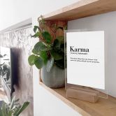 Tischaufsteller Grammatik - Karma 