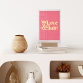 Tischaufsteller Self Love Club Pink - Prints by Ayleen 