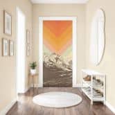 Retro mountain landscape door film - Bodart - Self-adhesive door decoration 