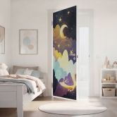 Door film for children's room - Dragon flight through starry clouds - DigitalArtsi - Selbstklebende Türdeko 
