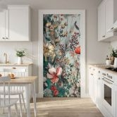 Door foil spring meadow with flowers - Jaszke - Self-adhesive door decoration 