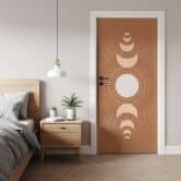 Door foil moon cycles sun and moon in harmony - KsanaKalpa - Self-adhesive door decoration 
