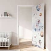 Türfolie Kinderzimmer - Weltraum - Kvilis - Selbstklebende Türdeko 