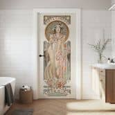Moët and Chandon Dry Imperial door film - Mucha - Self-adhesive door decoration 