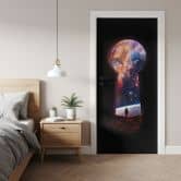 Door film The gateway to outer space - Nicebleed - Self-adhesive door decoration 