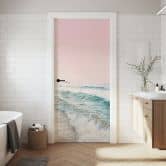 Door film Pink sky over the sea - Sisi & Seb - Self-adhesive door decoration 