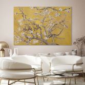Wandbild van Gogh - Mandelblüte - ocker - Alu-Dibond 