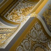 Versace Home Vliestapete Barock Gold Silber Muster Designer Luxus Tapete 