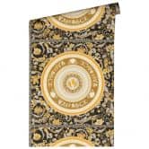 Versace Home Tapete Gold Schwarz klassische Luxus Designer Vliestapete floral 