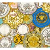 Versace wallpaper Vliestapete Les Etoiles de la Mer 2 gold, blau, violett 