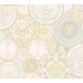 Versace wallpaper Vliestapete Les Etoiles de la Mer 2 gold, silber, creme 