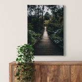 Leinwandbild Waldweg 