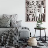 Wallprint - Renne niemals schneller als dein Schutzengel fliegen kann 