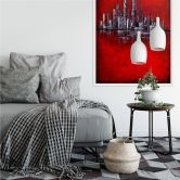Wallprint - Fedrau - Rot 