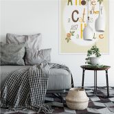 Wallprint Loske - A Home without a Cat is just a House 