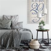 Wallprint Heute sauf ich bis 2,0 Kamille 