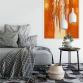 Wallprint Schüßler - Vier Figuren in Orange 02 