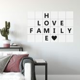 Wallprint mit Raster - Home Love Family 