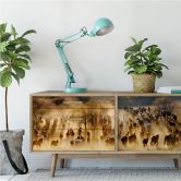 Wallprint Zhu - Wildpferde in den Bergen - Panorama 