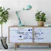 Wallprint - Träume nicht dein Leben... Blau - Panorama 