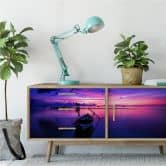 Wallprint Pink Sunrise - Panorama 