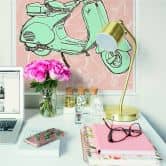 Wallprint - Illustrated Vespa - quadratisch 
