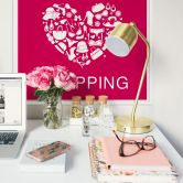 Wallprint - I love Shopping - quadratisch 