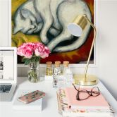 Wallprint - Marc - Die weiße Katze - quadratisch 