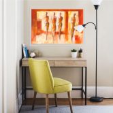 Wallprint - Schüßler - Vier Figuren in Orange 