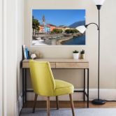 Wallprint Hafenpromenade am Lago Maggiore 