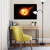 Wallprint Fußball in Flammen 