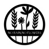 Acryldeko Blumen im Kreis - No Rain - No Flowers 