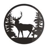 Acryldeko Hirsch im Wald 