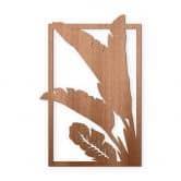 Houten Wanddecoratie Mahoniefineer Leaves in a Window 
