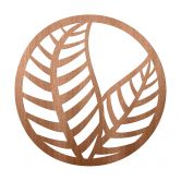 Holzdeko Blätter im Kreis - Mahagoniholz 