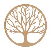 Holzdeko Baum des Lebens Rund - MDF Natur 
