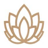 MDF - Holzdeko Natur - Yoga Lotusblume 