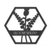 MDF - Holzdeko - Blumen im Hexagon - Bloom Wildly 
