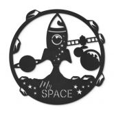 MDF - Holzdeko - My Space Rakete 