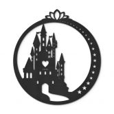 MDF - Holzdeko - Schloss mit Herz 