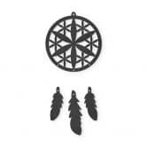 MDF Decoratie Dromenvanger Bloemen (4-delig) 