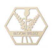 Holzdeko Pappel - Blumen im Hexagon - Bloom Wildly 