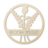 Holzdeko Pappel - Blumen im Kreis - Bloom Wildly 