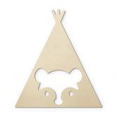 Holzdeko Pappel - Tipi - Bär 
