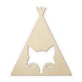 Holzdeko Pappel - Tipi - Fuchs 