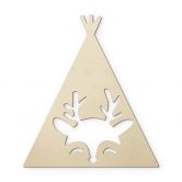 Holzdeko Pappel - Tipi - Reh 