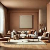 Peinture murale marron soyeux mat - THE COLOR KITCHEN Certain Cannelle 