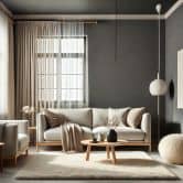 Peinture murale gris satiné mat - THE COLOR KITCHEN Poised Pepper 